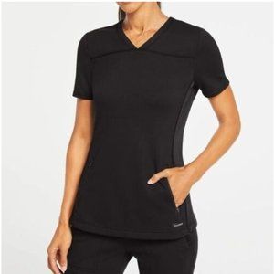 Jaanuu Scrub Top Black Stretch SPINryx fabric Medium